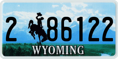 WY license plate 286122