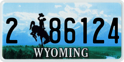 WY license plate 286124