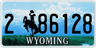 WY license plate 286128