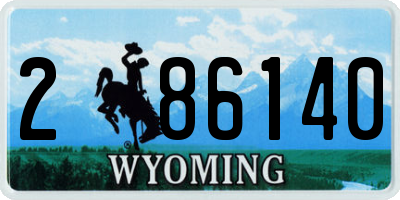 WY license plate 286140