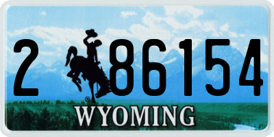 WY license plate 286154