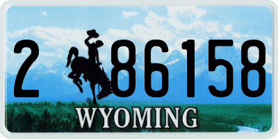 WY license plate 286158