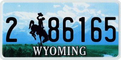 WY license plate 286165