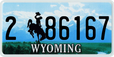 WY license plate 286167