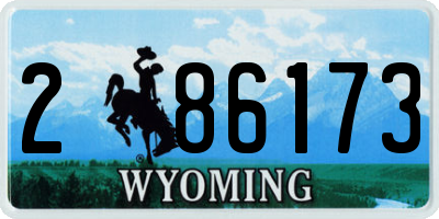 WY license plate 286173