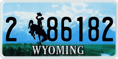 WY license plate 286182