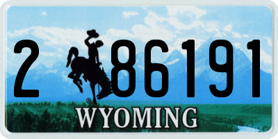 WY license plate 286191