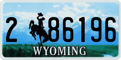 WY license plate 286196