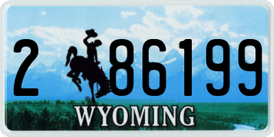 WY license plate 286199