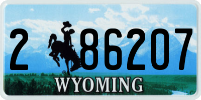 WY license plate 286207