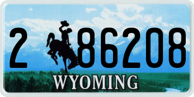 WY license plate 286208