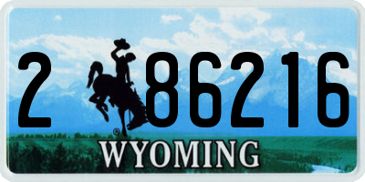 WY license plate 286216