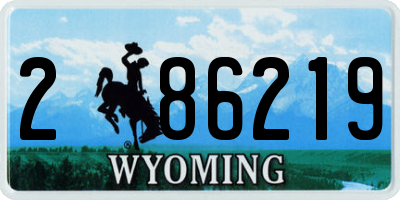 WY license plate 286219