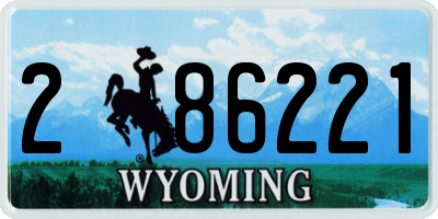 WY license plate 286221