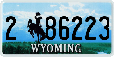 WY license plate 286223