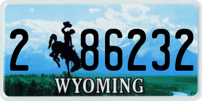 WY license plate 286232