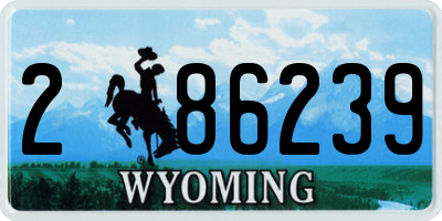 WY license plate 286239