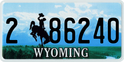 WY license plate 286240