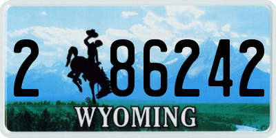 WY license plate 286242