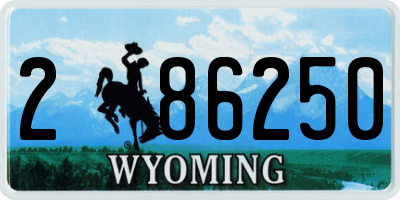 WY license plate 286250