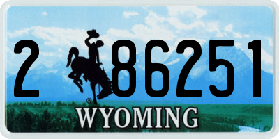 WY license plate 286251