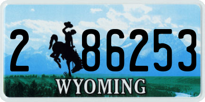 WY license plate 286253