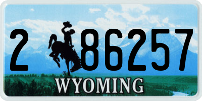 WY license plate 286257