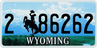 WY license plate 286262