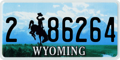 WY license plate 286264