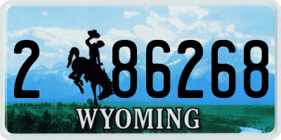 WY license plate 286268