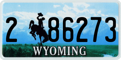 WY license plate 286273