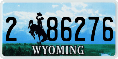 WY license plate 286276