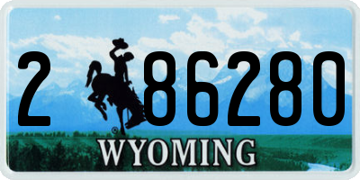 WY license plate 286280