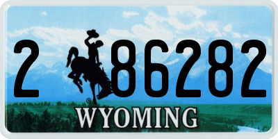 WY license plate 286282