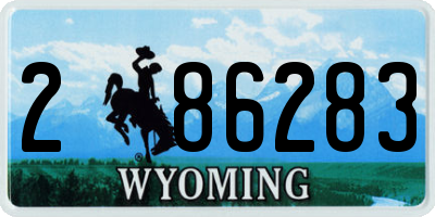 WY license plate 286283