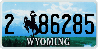 WY license plate 286285