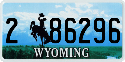 WY license plate 286296