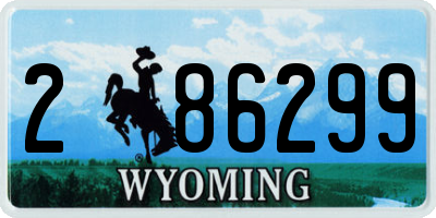 WY license plate 286299