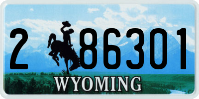 WY license plate 286301