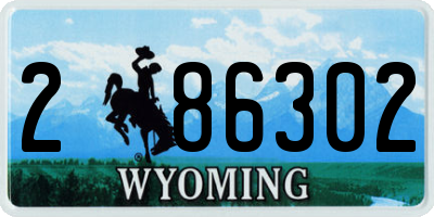WY license plate 286302