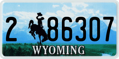 WY license plate 286307