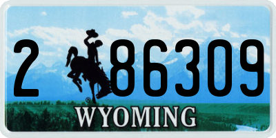 WY license plate 286309