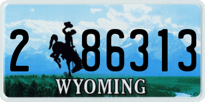 WY license plate 286313