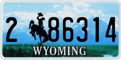 WY license plate 286314