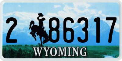 WY license plate 286317