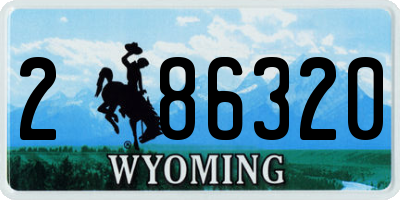 WY license plate 286320