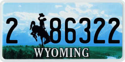 WY license plate 286322