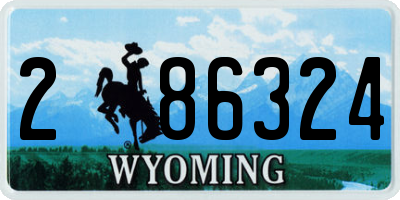 WY license plate 286324