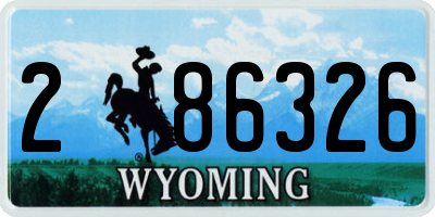 WY license plate 286326