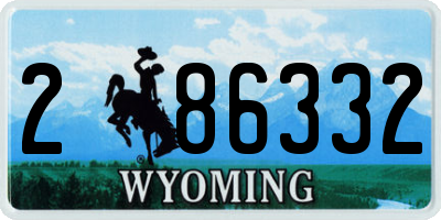 WY license plate 286332